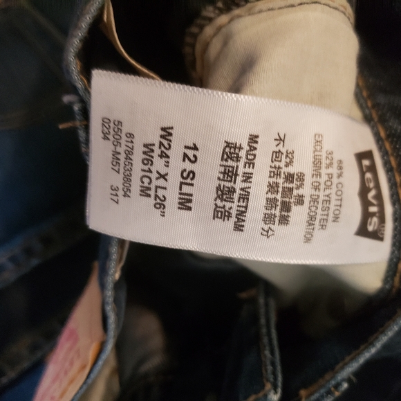 Boys Levi 505 Jeans - Picture 4 of 5